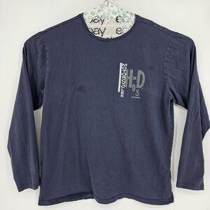 Harley Davidson Shirt XL Biker Motorcycles‎ Long Sleeve Blue Tee Crewneck